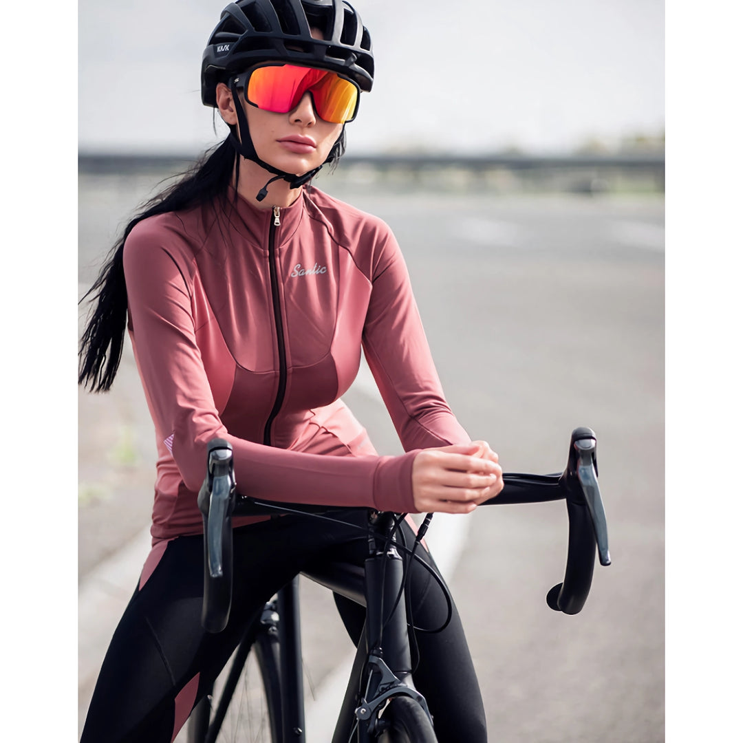 Women's Winter Cycling Jacket - Windproof Fleece, Reflective & Thermal Sport Coat