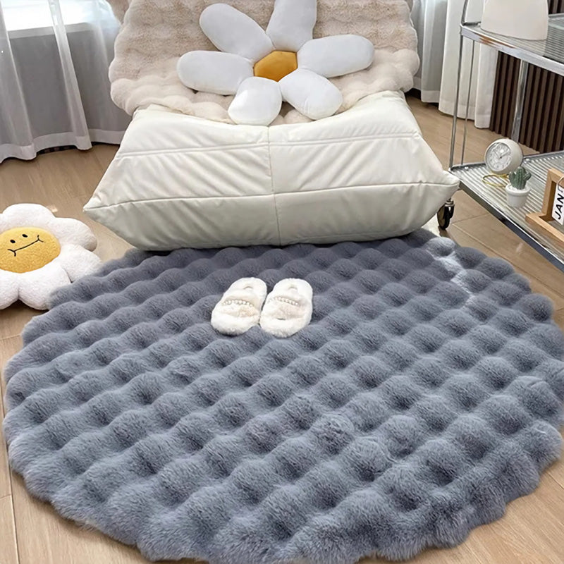 Nordic Round Plush Floor Mat