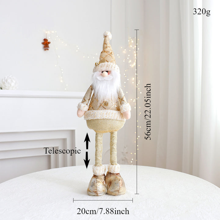 Christmas Decorations Retractable Doll Golden Snowman Elk