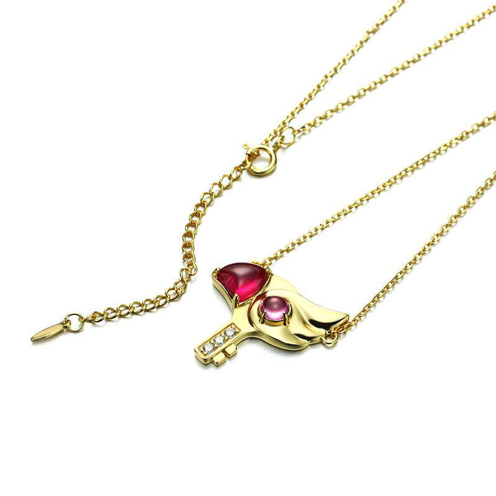 Girl Cherry Bird Head Seal Key Necklace - Trendha
