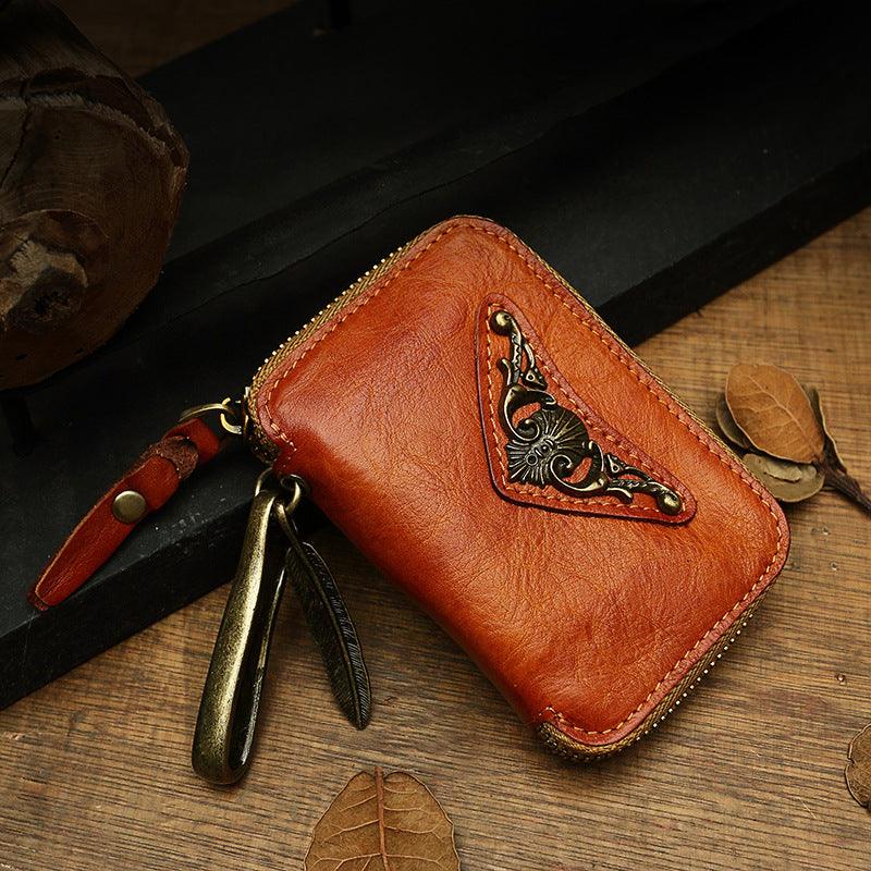 Handmade Cowhide Men's Leather Key Bag Personality - Trendha