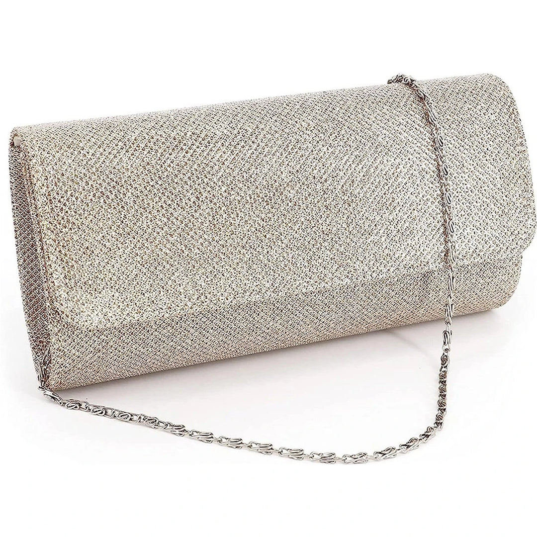 Luxury Shiny Chain Crossbody Clutch - Perfect Wedding & Party Bag