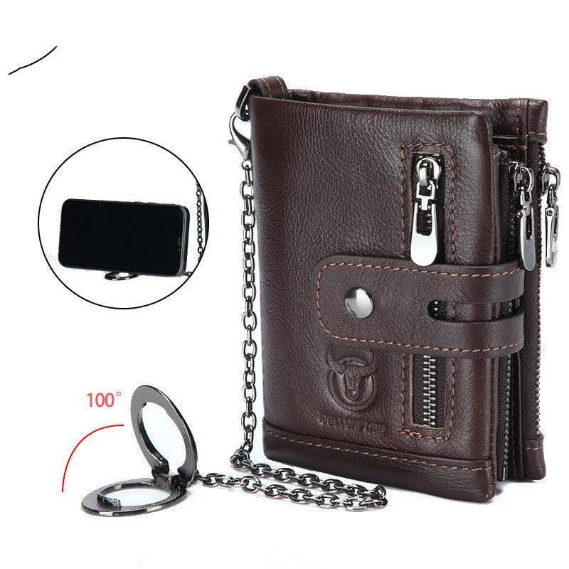 Leather Mobile Phone Holder Wallet Multi-function Anti-theft Chain - Trendha