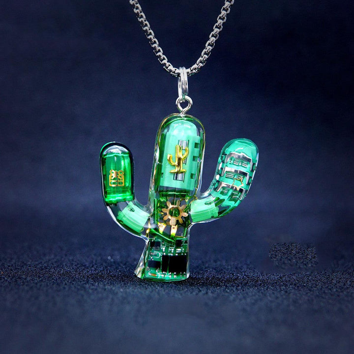 Men's And Women's Fashionable And Simple Cactus-shaped Pendant Necklace - Trendha