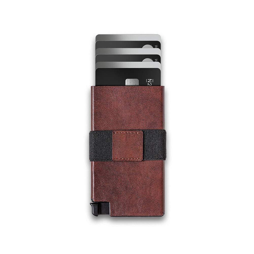 Men's Anti-theft Brush With Card Holder Top Layer Genuine Leather - Trendha