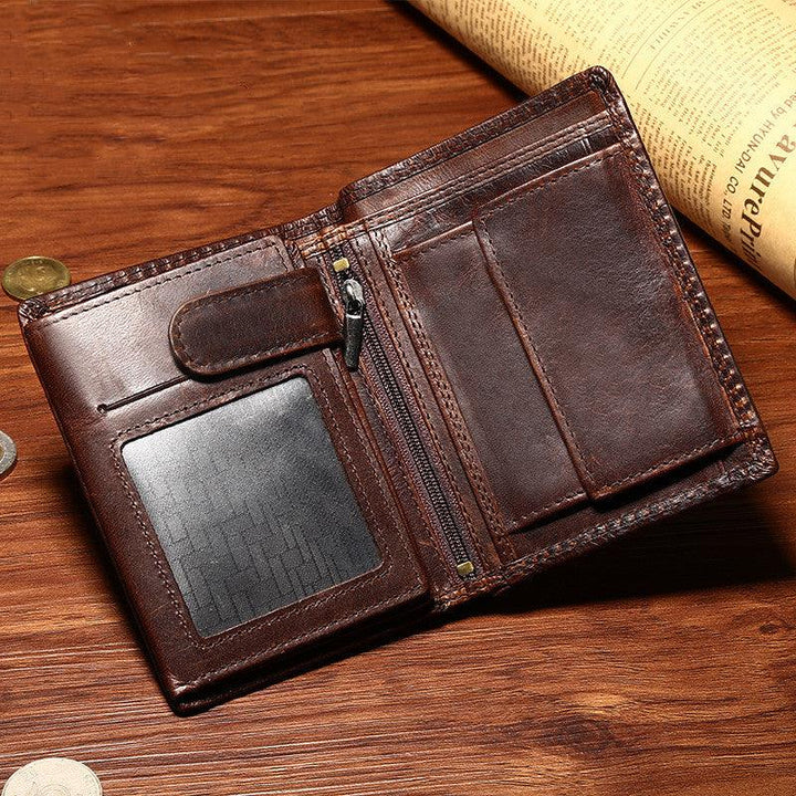 Men's Business Vintage Leather Wallet - Trendha