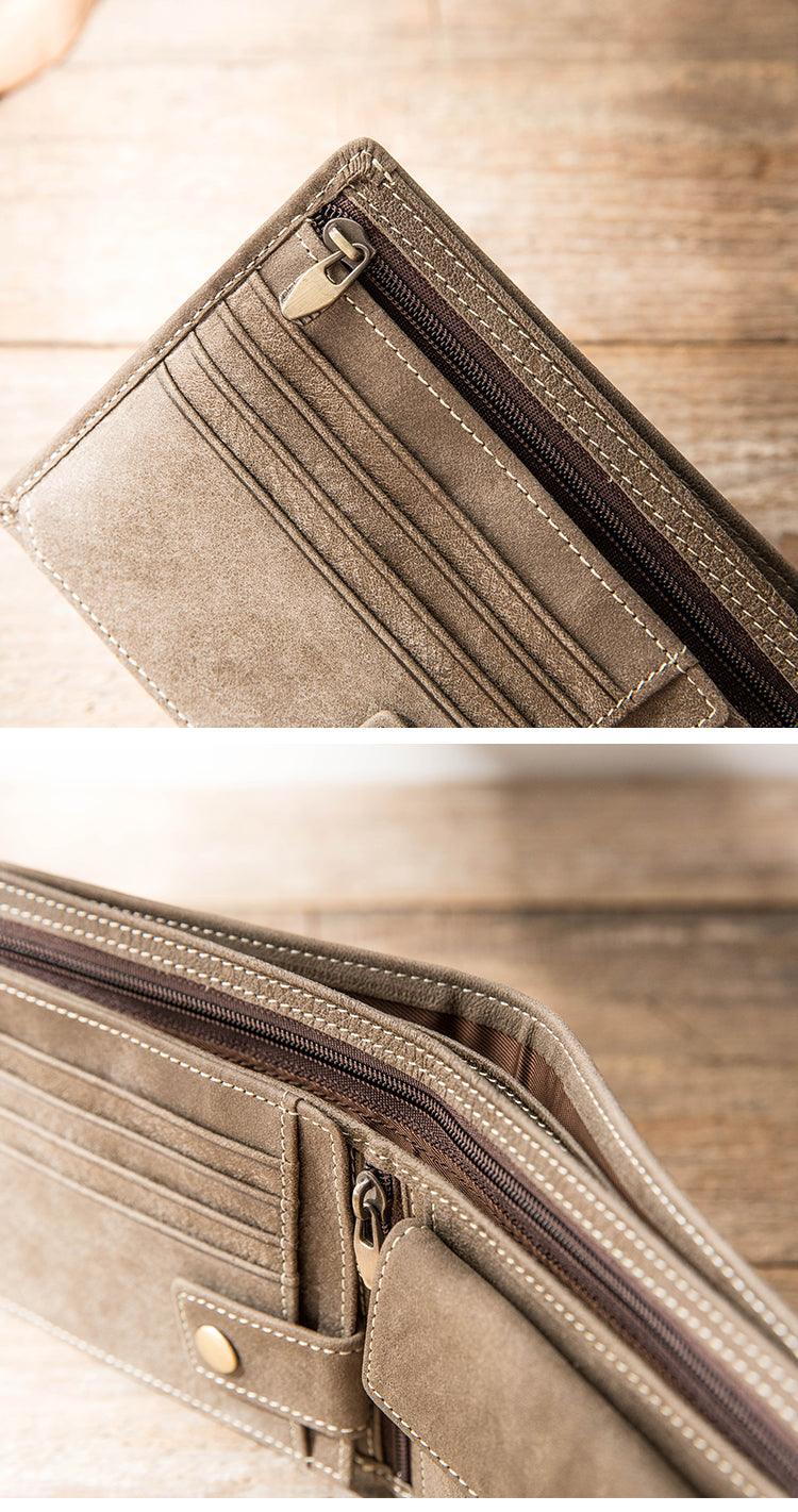 Men's Multifunctional Old Handmade Genuine Leather Wallet - Trendha