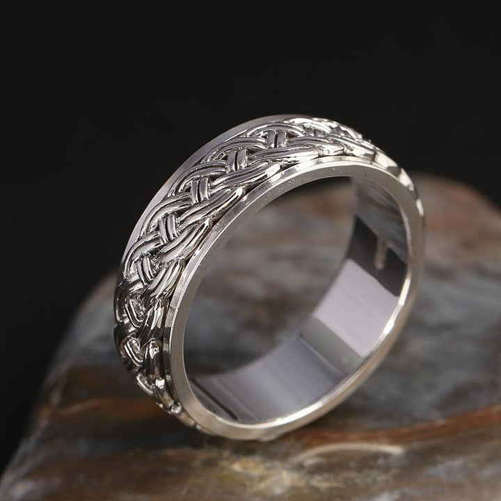 Men's Sterling Silver Rotary Ring - Trendha