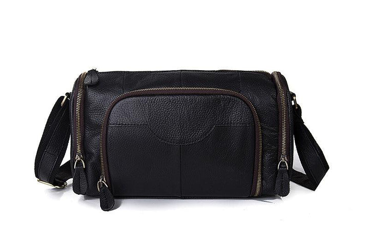 Retro Fashion Trend Leather Shoulder Messenger Bag Cowhide Pillow Bag - Trendha
