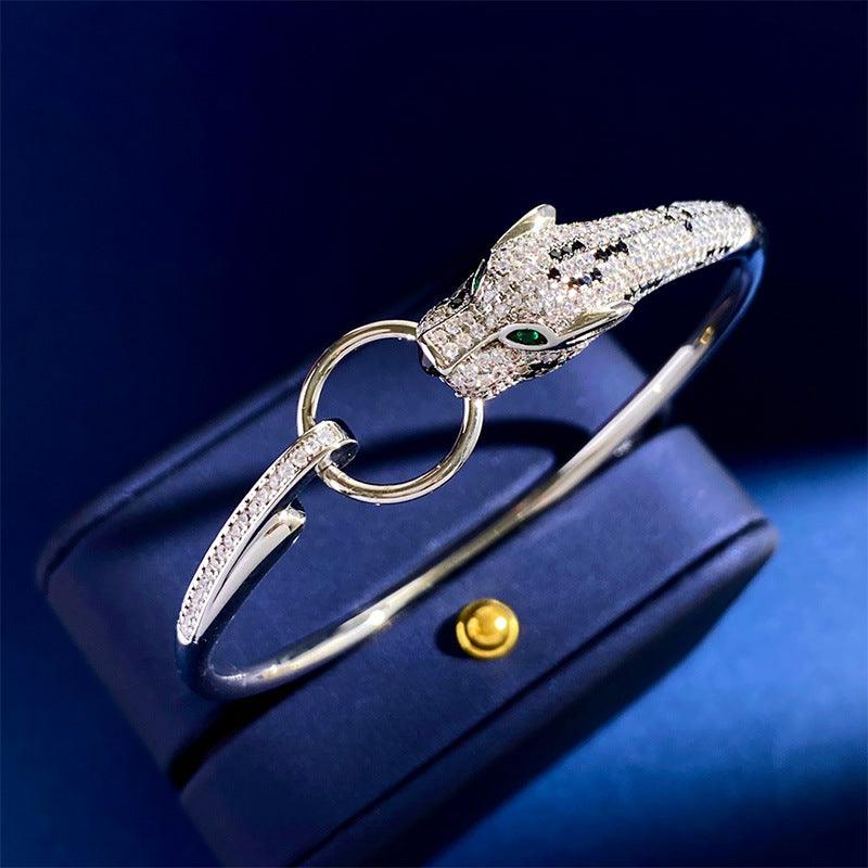 Ring Leopard Diamond Rose Gold Bracelet - Trendha