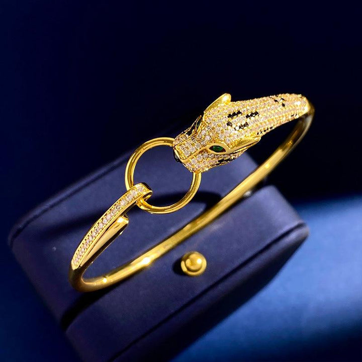 Ring Leopard Diamond Rose Gold Bracelet - Trendha