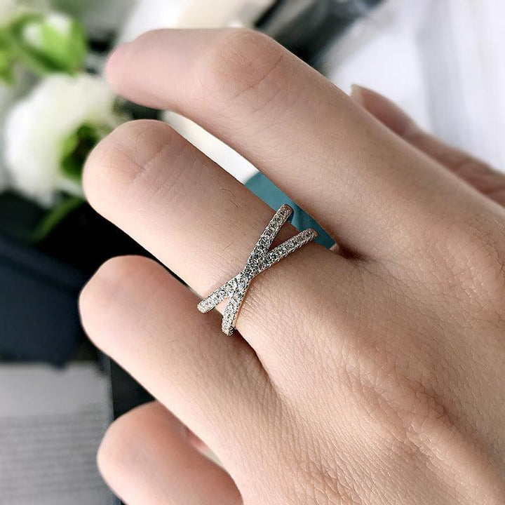 S925 Silver Cross Ring For Women - Trendha