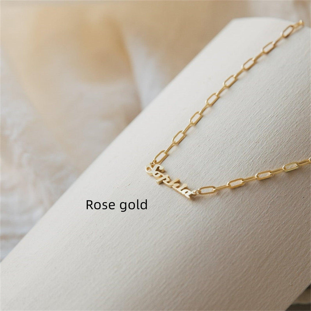 Stainless Steel Name Letter Clavicle Chain - Trendha