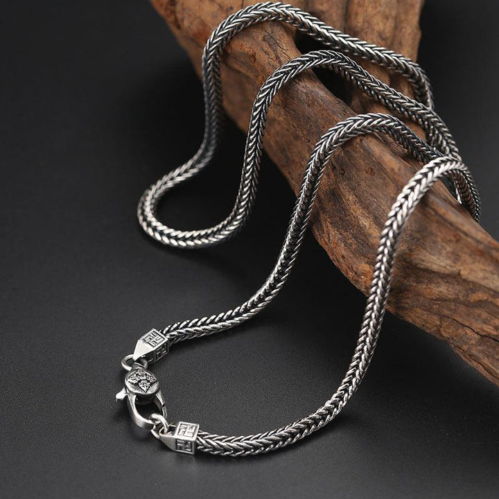 Sterling Silver Jewelry Thai Silver Diamond Pestle Necklace - Trendha