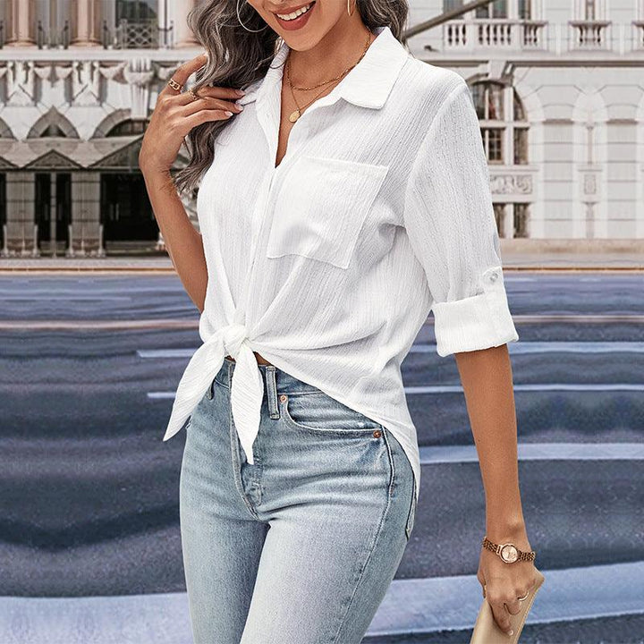 Women's Long-sleeved Polyester Shirt - Trendha