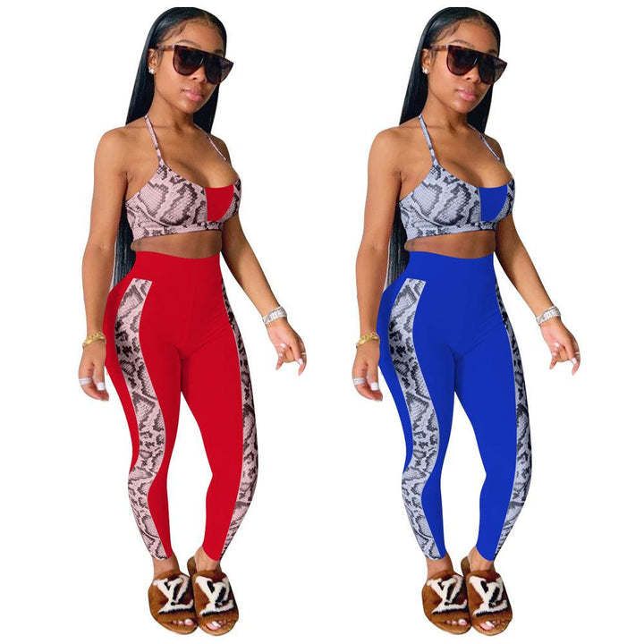 Women's Strap Tube Top Positioning Printing Suit - Trendha