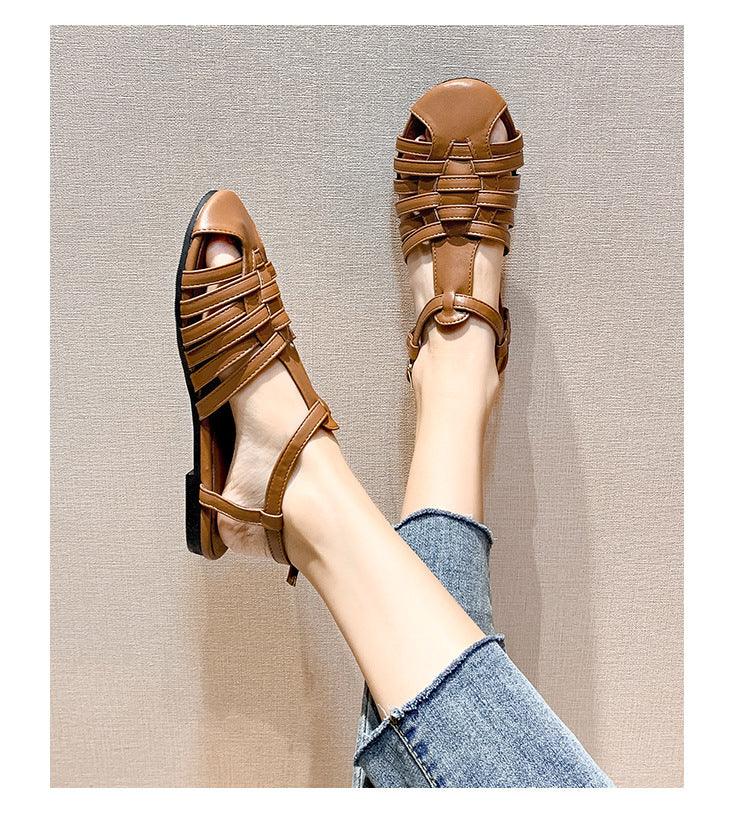 Summer Baotou Flat Sandals Versatile Tide Fairy - Trendha