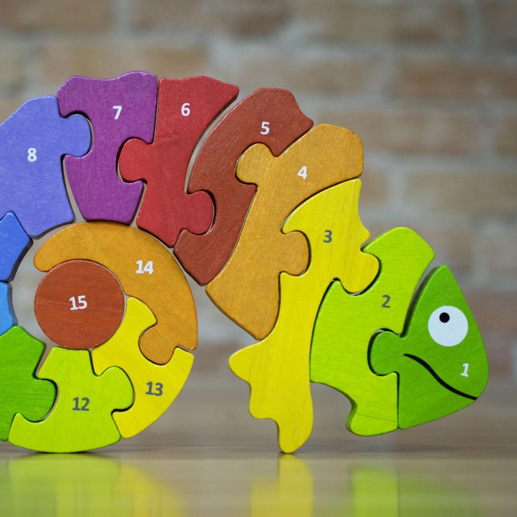 Bilingual Counting Chameleon Puzzle - Trendha