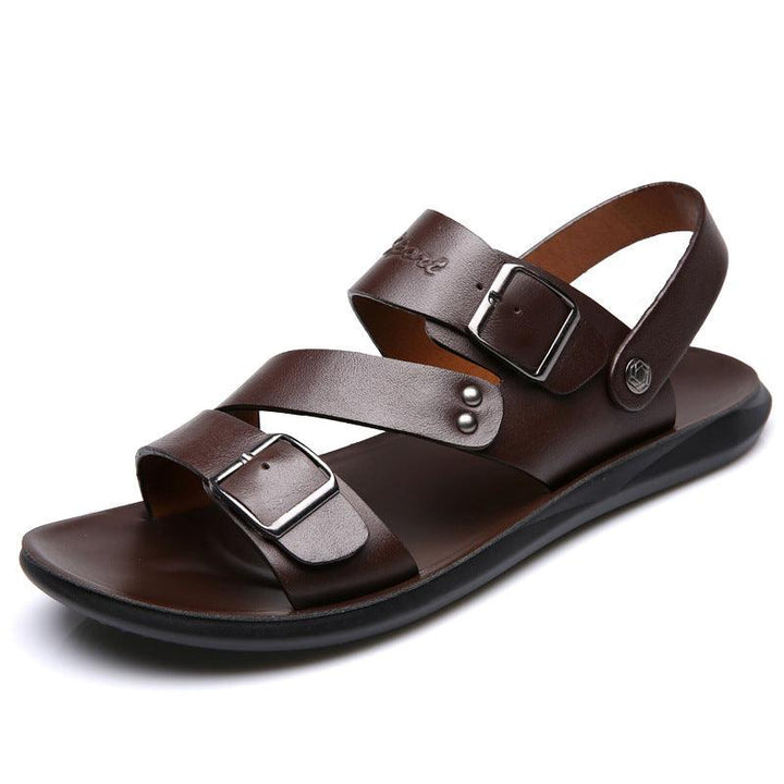 Men's leather sandals and slippers - Trendha