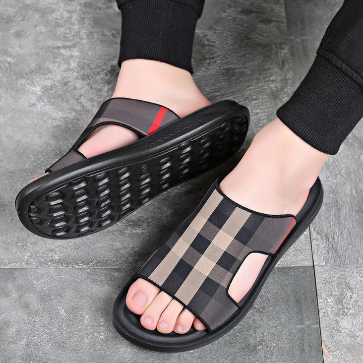 Men's New Indoor And Outdoor Dual-Use Casual Non-Slip Flip-Flop Beach Slippers - Trendha