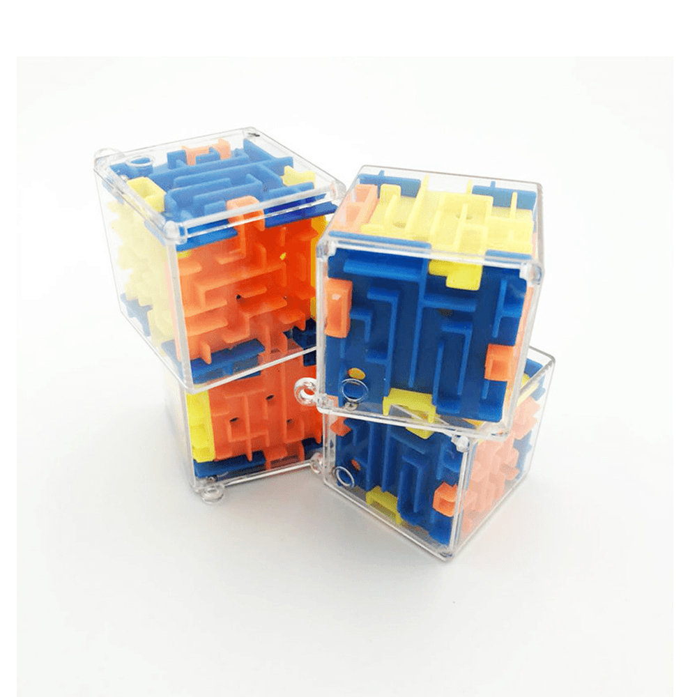 3.8CM Mini Maze Classic Magic Cube Toys Plastic 3D Bead Maze Rotating Cube - Trendha