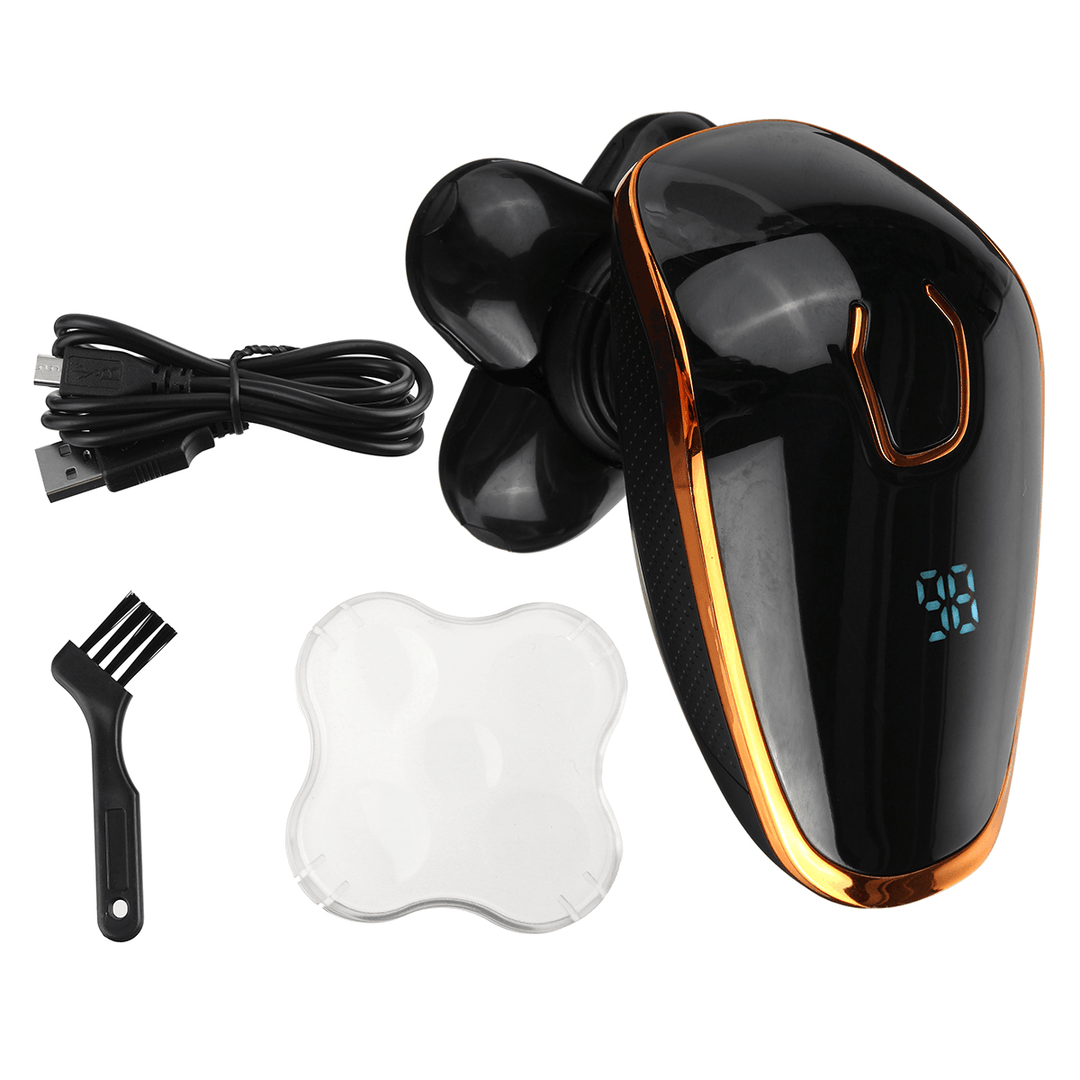5 Heads Rotary Electric Shaver USB Rechargeable Waterproof Beard Razor Nose Hair Trimmer - Trendha