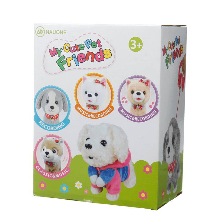 Electronic Interactive Robot Dog Pet Soft Stuffed Plush Toy Control Walk Sound Toy - Trendha