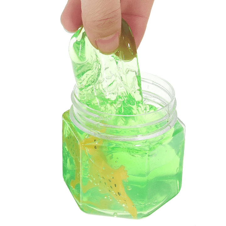 Dinosaur Animal Crystal Mud Hex Bottle Transparent Slime DIY 5.5Cm*5.7Cm Plasticine Toy Gift - Trendha