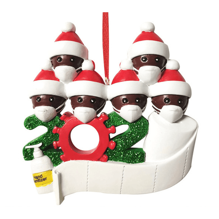 2020 Christmas Figurine Ornaments Xmas Tree Santa Claus Black Snowman Pendants Thanksgiving for Gift Home Decorations - Trendha