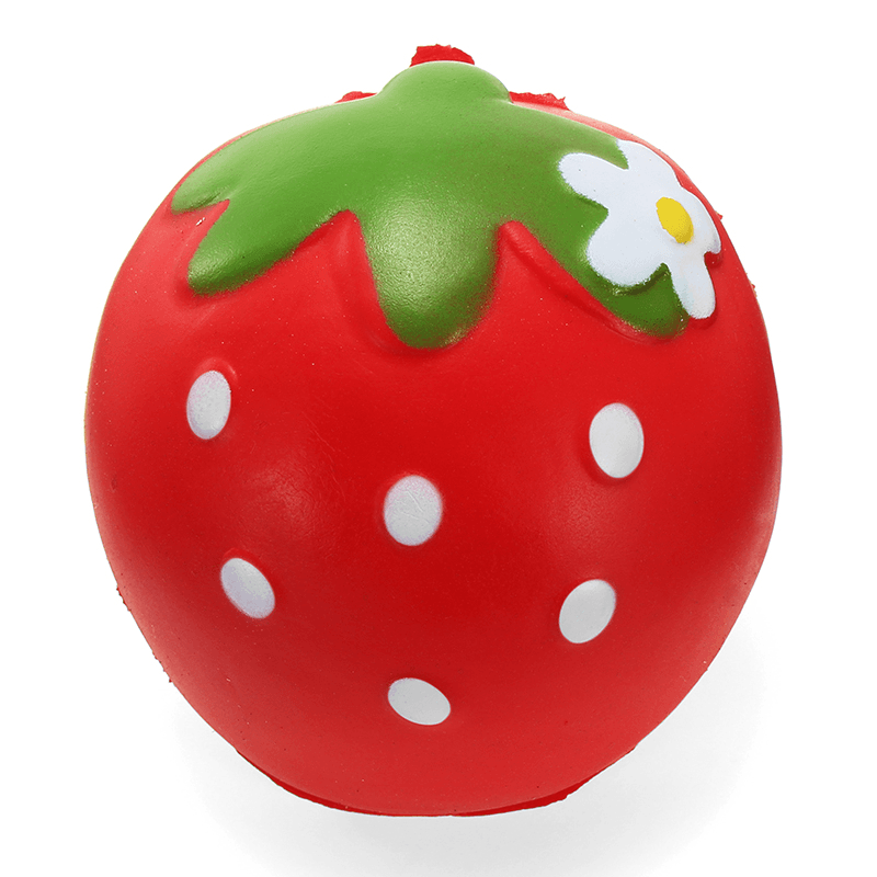 Squishy Half Strawberry 7Cm Soft Slow Rising Fruit Collection Gift Decor Toy - Trendha