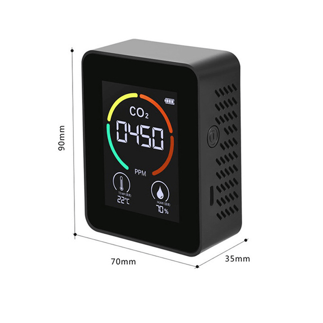 CO2 Meter Air Quality Monitor Intelligent Multi-Functional Digital Display Temperature Humidity Detector Thermometer Hygrometer - Trendha