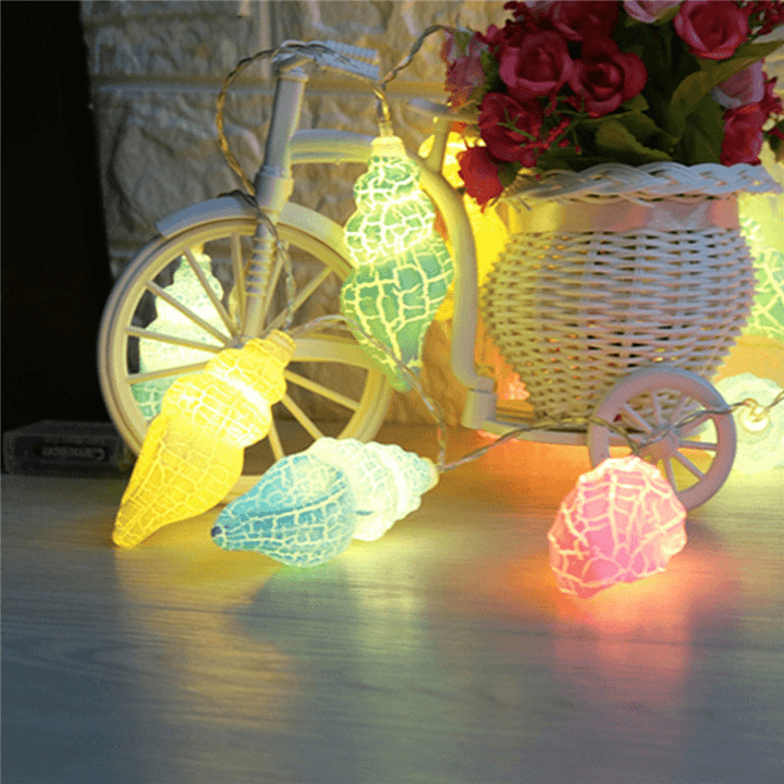 Crack Colorful Star Conch LED Light String Christmas Decoration - Trendha