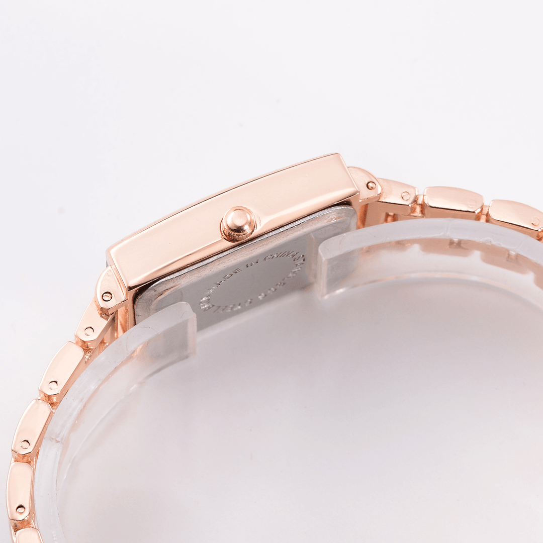 LVPAI G1P288 Elegant Design Women Bracelet Watch Rectangle Full Steel Quartz Watch - Trendha