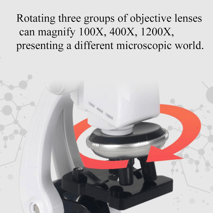 C2121 100X/400X/1200X ABS & Electronic Component Optical Biological Stereo Microscope for Children Science Toys - Trendha