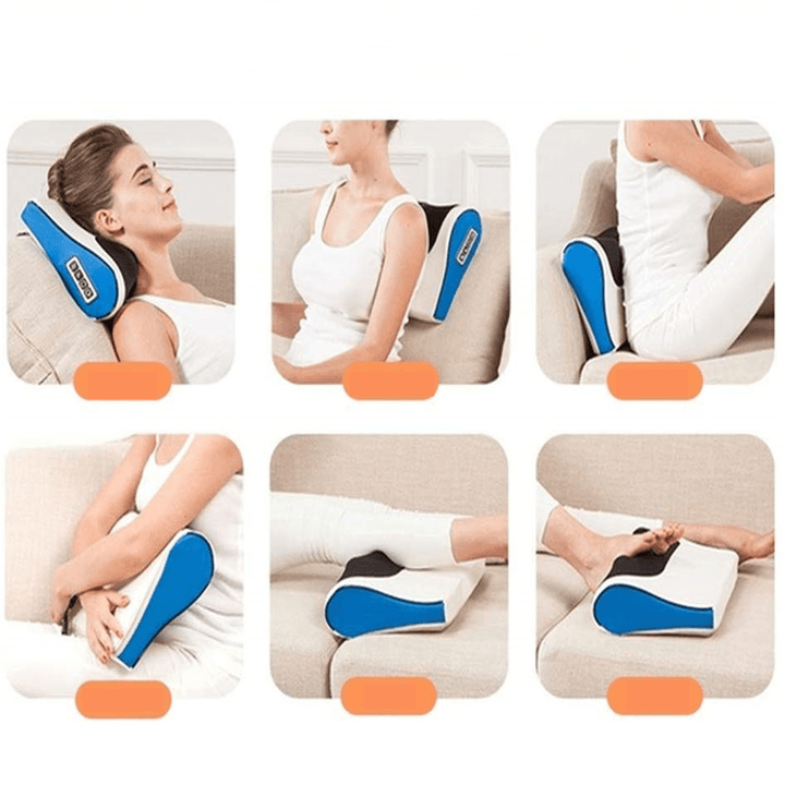 Electric Massage Pillow Infrared Heating Kneading/Shiatsu Timing Neck Shoulder Cervical Relaxing Massager - Trendha