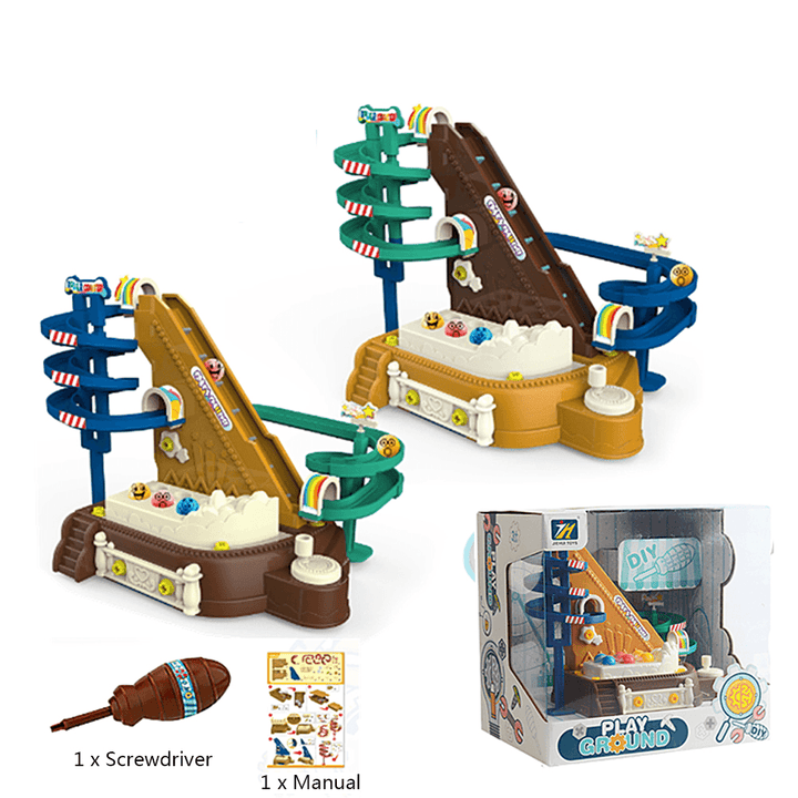 Simulation DIY Hand-Make Screw Nut Assembly Roller Coasters Puzzle Early Educational Toy Set for Kids Gift - Trendha