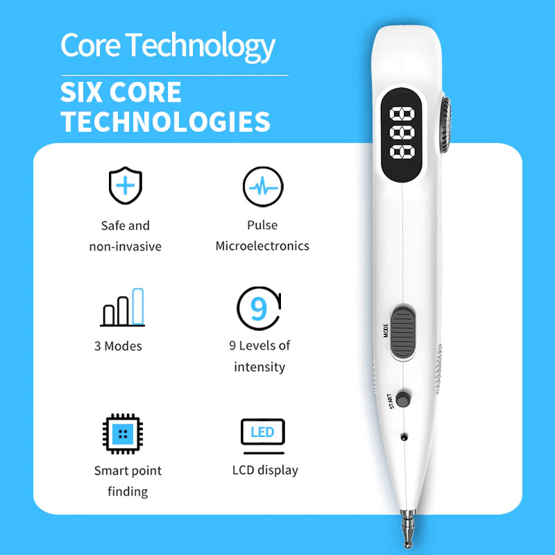 Acupuncture Pen with Digital Display Electro Acupuncture Point Muscle Stimulator Device Massage Equipment Health Care - Trendha