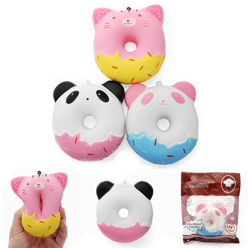 Squishyshop Cute Animals Donut 10Cm Squishy Soft Slow Rising with Packaging Collection Gift Decor - Trendha