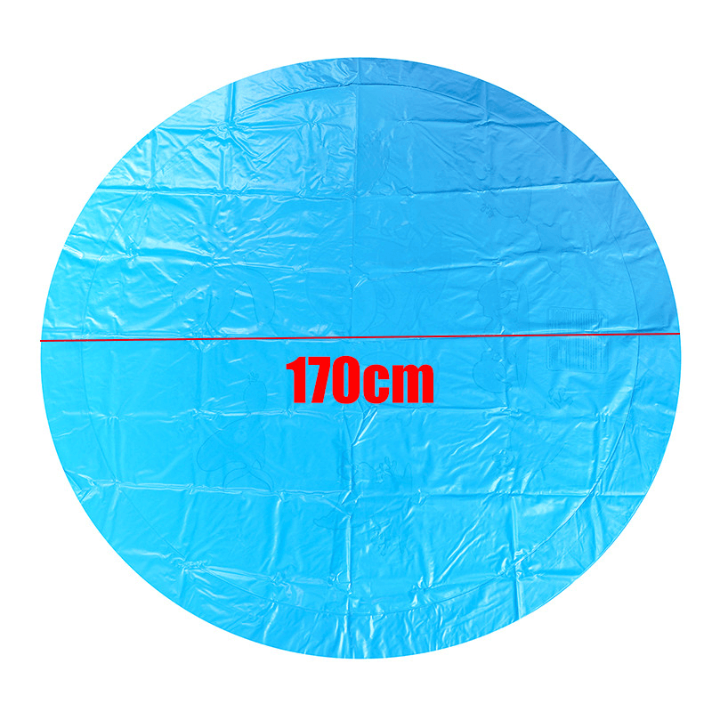 170Cm Blue Dinosaur round Edge Inflatable Water Pad Water Outdoor Toys - Trendha