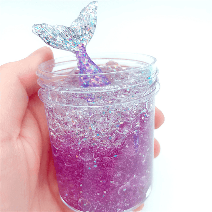 60ML Fishtail Slime Toy for Children Crystal Decompression Mud DIY Gift Stress Reliever - Trendha