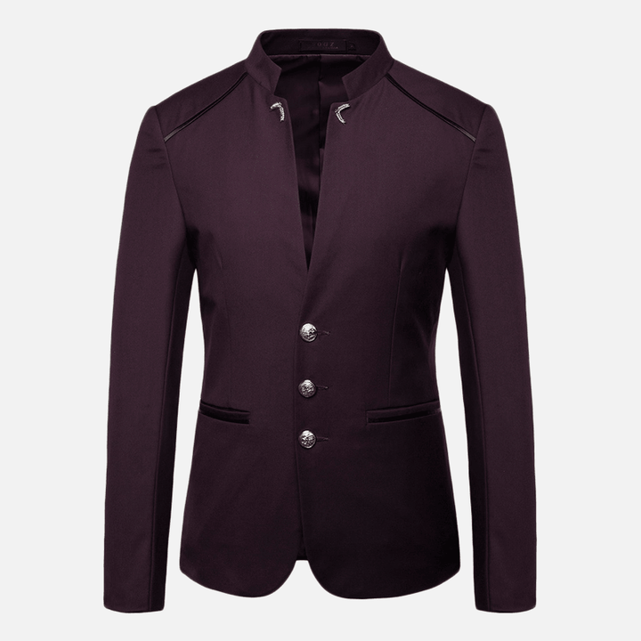 Mens Stylish Stand Collar Slim Suit Jacket Blazers - Trendha