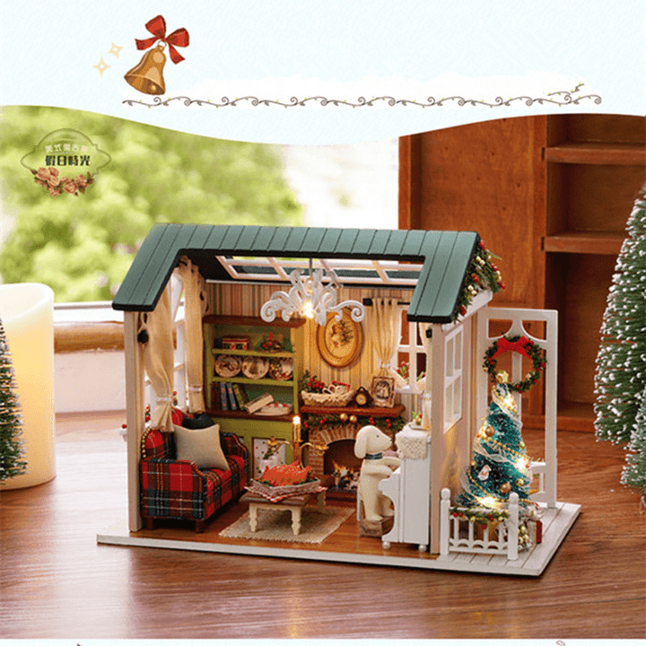 Cuteroom Z-009-A Dollhouse DIY Doll House Miniature Kit Collection Gift with Light - Trendha