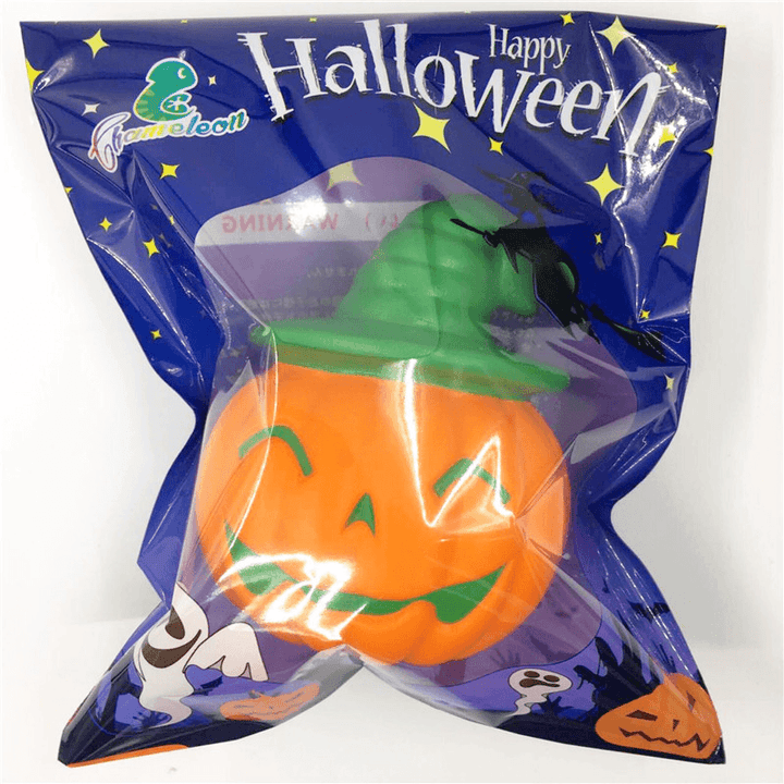 Chameleon Soft Halloween Pumpkin Witch Hat Squishy Slow Rising Stress Stretch Kids Toy Gift - Trendha