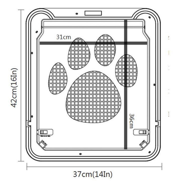 37X42Cm Large Medium Dog Cat Pet Door Screen Window ABS Magnetic Auto Lock Flaps - Trendha