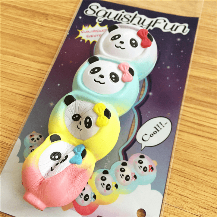 Squishyfun Rainbow Panda Candy Stick Squishy 15Cm Slow Rising with Packaging Collection Gift Toy - Trendha