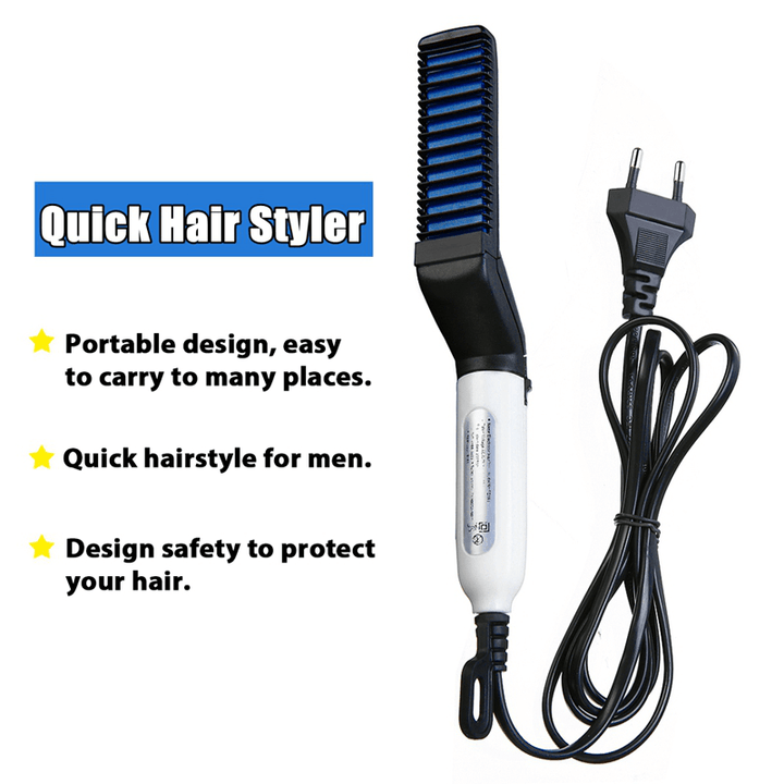 Multifunctional Hair Comb Brush Beard Straightener Styling Accessories Straight Hair Curler Styling Tools Men Beard Comb - Trendha