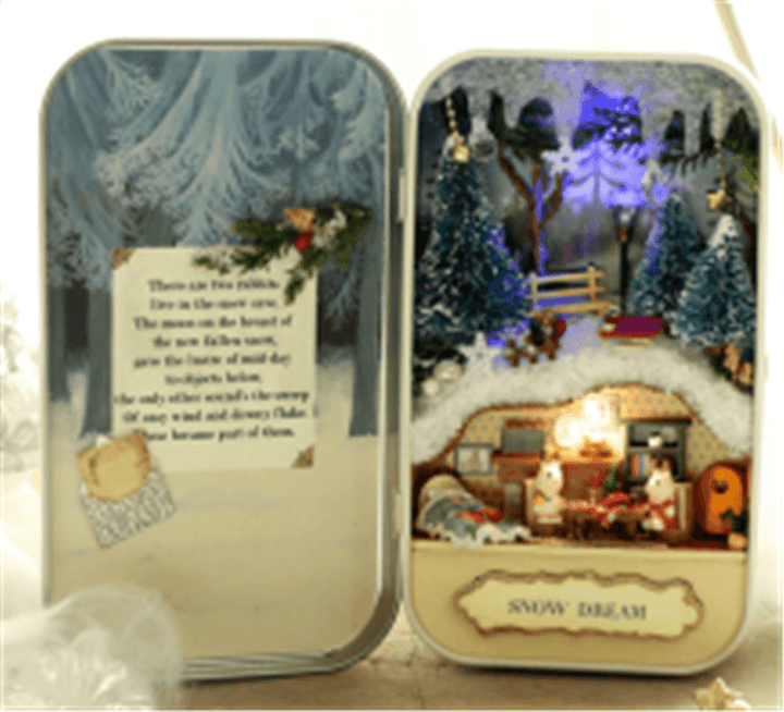 Cuteroom DIY Dollhouse Miniature LED Light Box Theatre Gift Decor Collection - Trendha