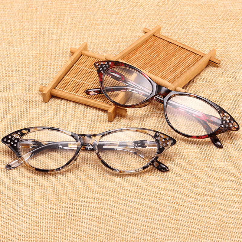 Resin Hyperopia Cat Eye Reading Glasses Fashion Full Frame Reading Eyeglasses Eyewear - Trendha