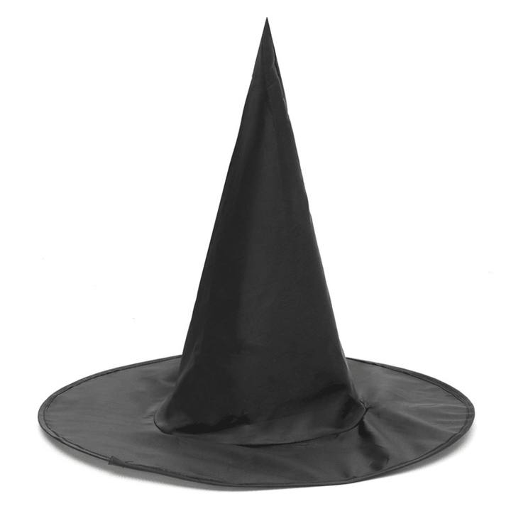 3Pcs Halloween Witch Black Pointy Hat Adult Kids Cosplay 37 X38Cm - Trendha