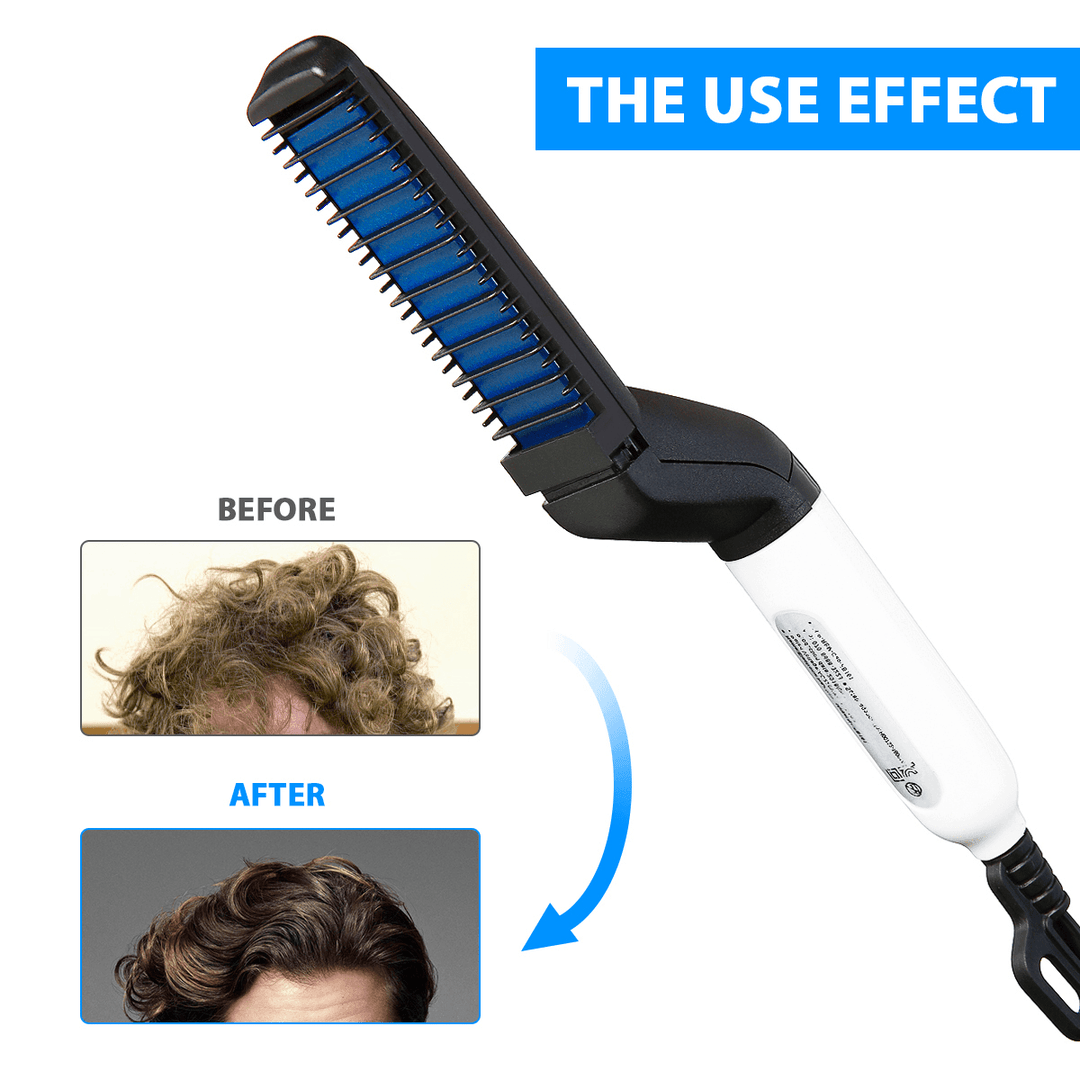 Multifunctional Hair Comb Brush Beard Straightener Styling Accessories Straight Hair Curler Styling Tools Men Beard Comb - Trendha